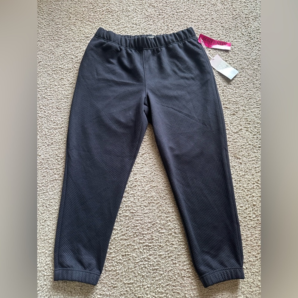 First Kick Charcoal Maternity Joggers Size L NWT